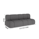 canapé d'angle moderne marron clair cuir tabourets salon minimaliste 1.2m 1.4m 1.6m