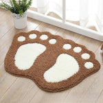 tapis sol antidérapant polypropylène empreintes animaux marron gris bleu vert moderne salon chambre cuisine
