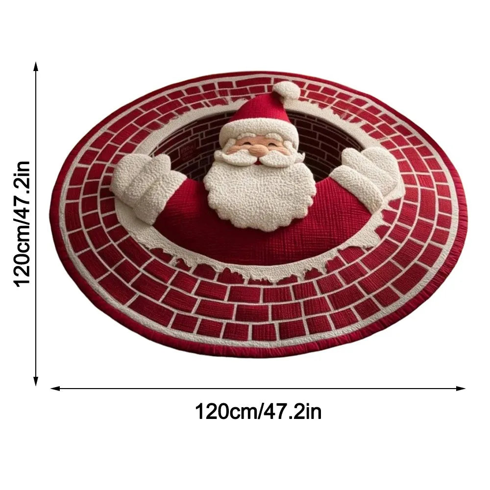 tapis rouge noël décoration père noël squelette motifs festifs maison chambre