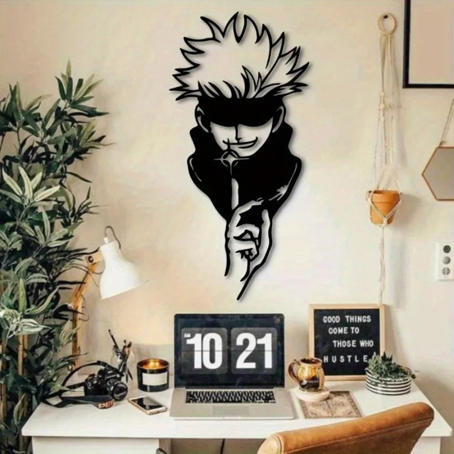 décoration murale métal noir silhouette personnage animé moderne art contemporain minimalisteintérieurextérieur