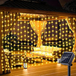 guirlande lumineuse solaire 3m 300leds blanc chaud moderne sans fixation pvc ip65 led