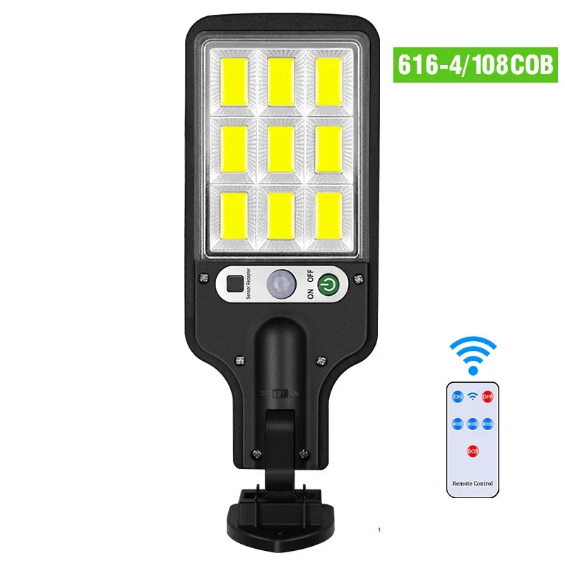 lampe rue solaire moderne led noire rechargeable ip65 clips fixation télécommande