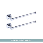 porte serviettes mural chrome vis fixations moderne salle bains accessoire métal lisse
