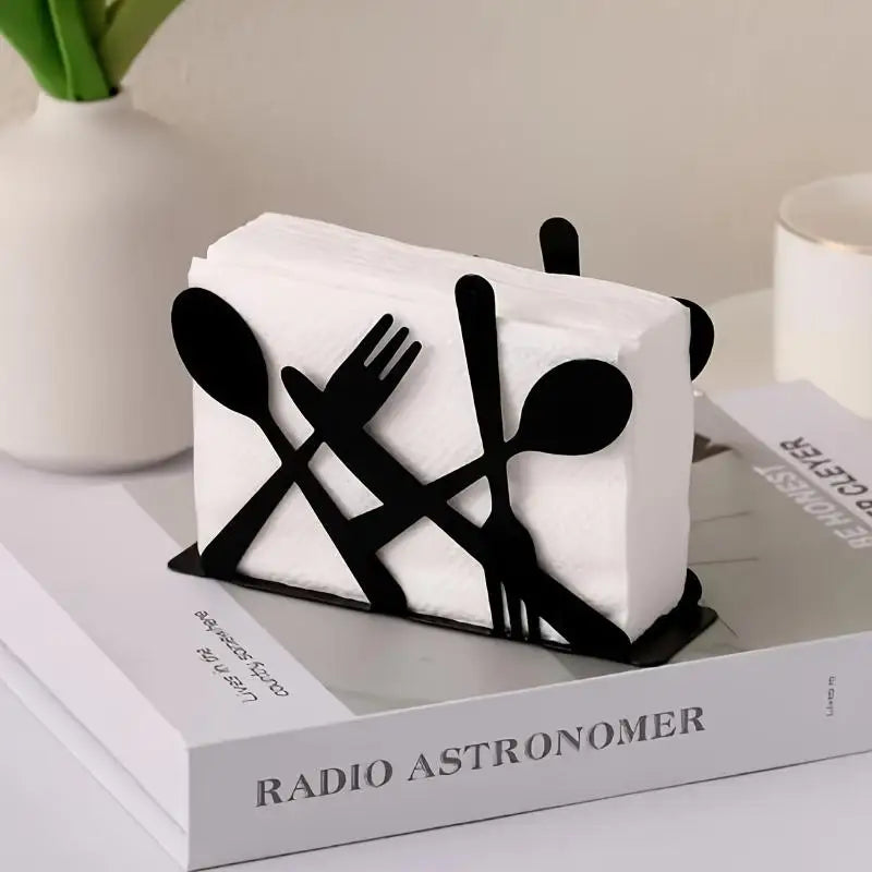 porte serviettes moderne motif fleur lotus noir blanc adhésif cuisine restaurant