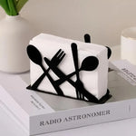 porte serviettes moderne motif fleur lotus noir blanc adhésif cuisine restaurant