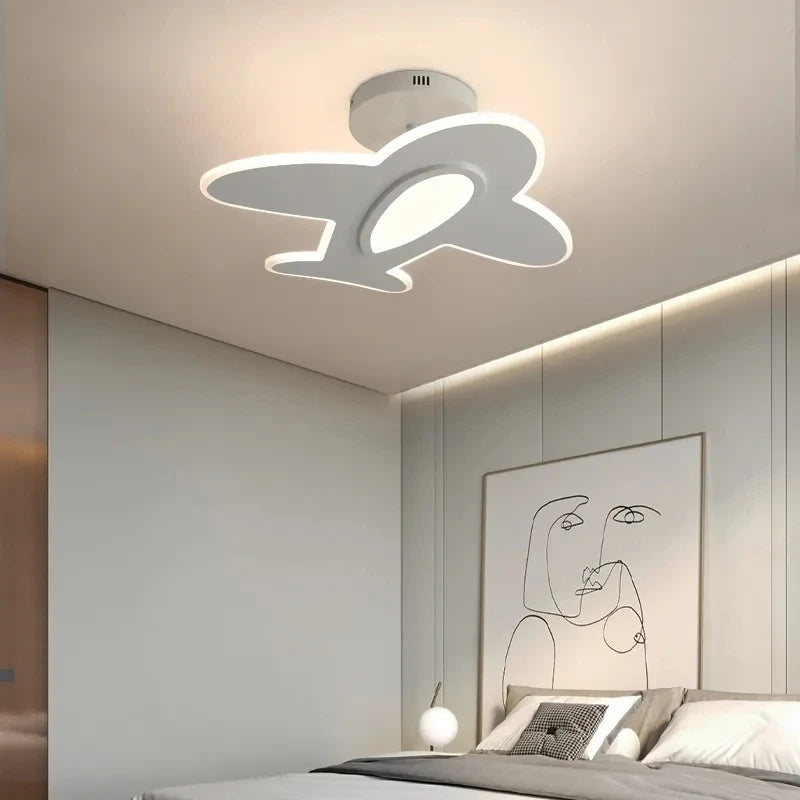 lampe moderne blanche bois contemporain métal éclairage chambre enfant fixations invisible