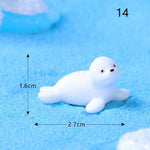 figurines animaux résine blanc noir jaune nautique pingouins phoque flocon neige détaillées maison jardinage