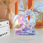sculpture animale résine transparente détails fins brillants ornement cadeau déménagement
