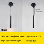 lampe murale moderne noire blanche led cuisine chambre salon entrée 249lm 2000lm 90260v