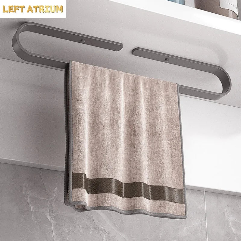 porte serviettes mural blanc noir gris aluminium moderne lisse autonome simple fixations