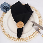 lot serviettes coton texture lin broderie rustique broches ruban jute