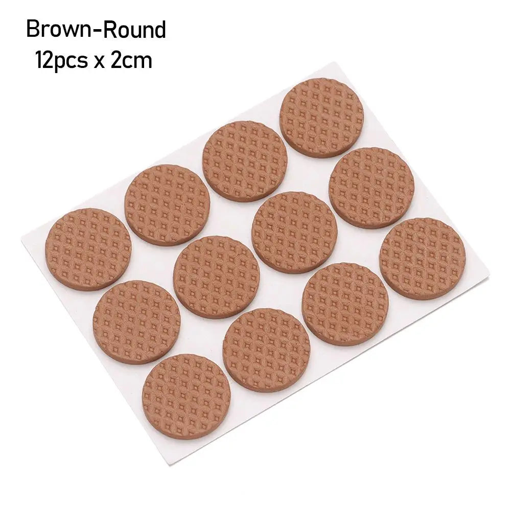 protecteurs sol feutre anti dérapant adhésifs mousse eva noirs blancs marrons ronds utilitaires 2.5cm