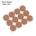 protecteurs sol feutre anti dérapant adhésifs mousse eva noirs blancs marrons ronds utilitaires 2.5cm