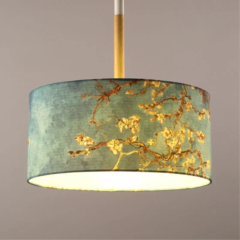Suspension lumineuse moderne noir uni marron foncé bleu clair doré pince suspension chambre salon