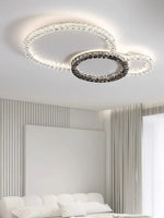 plafonnier led transparent moderne cristaux sans ombre interrupteur poussoir tension 90 260v flux lumineux