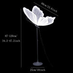 papillon blanc moderne lampe sol transparente câble alimentation mariage anniversaire noël valentin