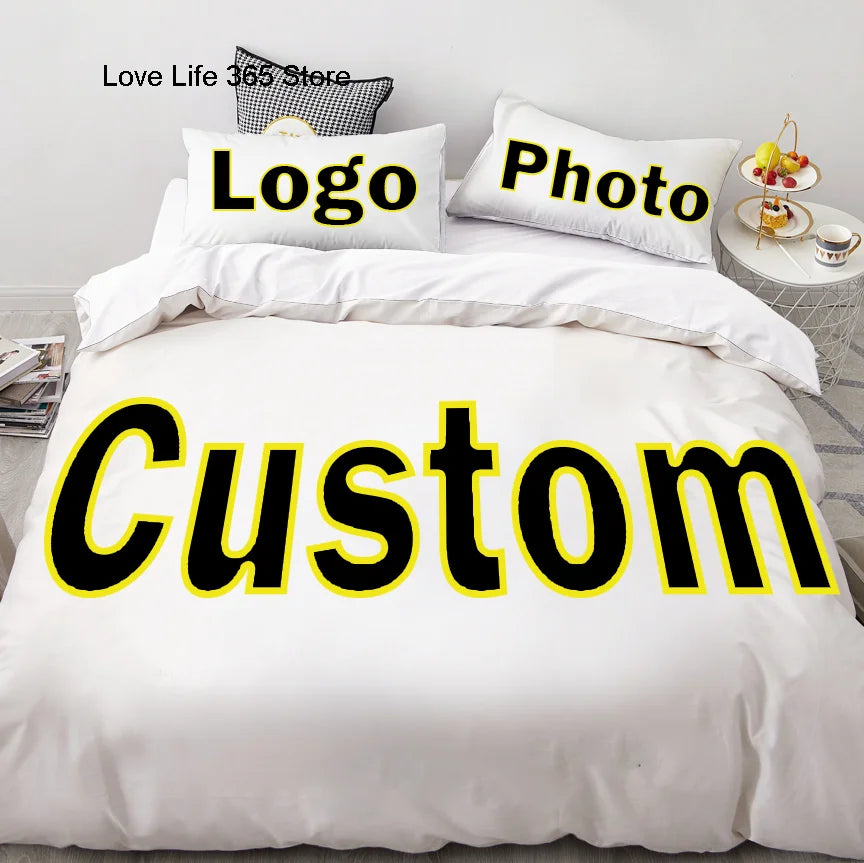 housse couette microfibre percale impression 3D blanc moderne fermeture glissière taies d'oreiller
