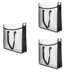 organisateur rangement transparent noir poignées portable réutilisable sac documents modernes
