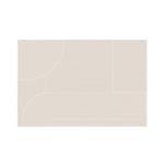Modèle de motifs géométriques linéaires beige et blanc créant un design abstrait.