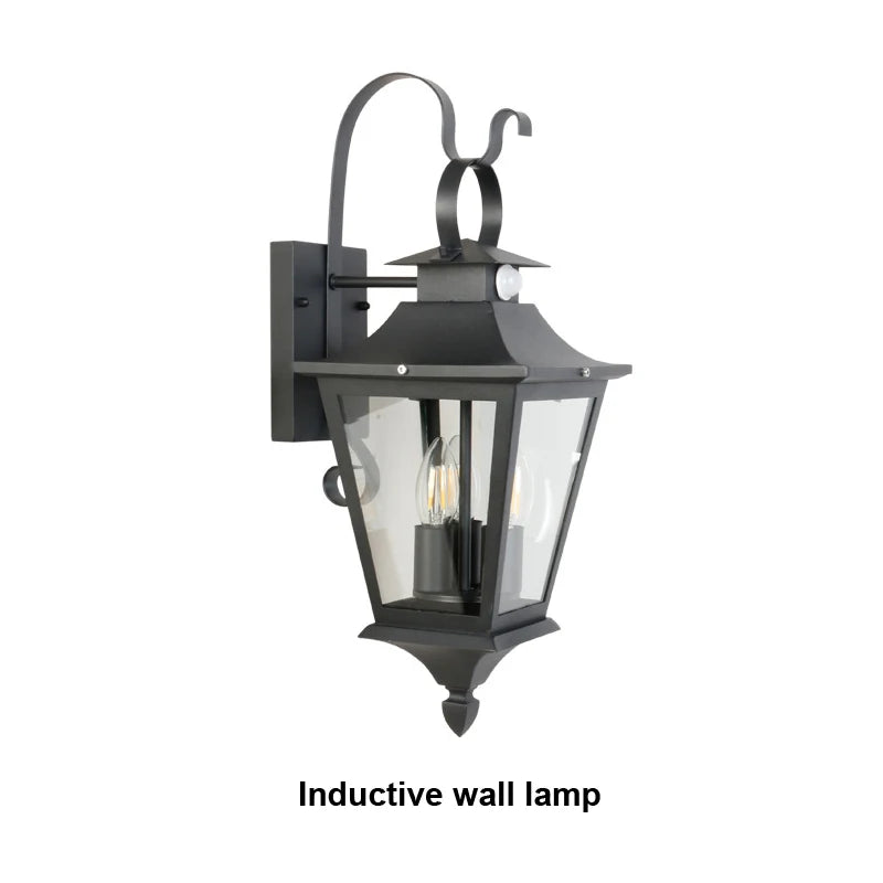 lampe murale classique élégant verre transparent noir éclairage quotidien chambre salle bains entree étude