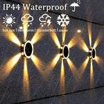 lampe murale solaire noire blanche moderne ip44 led jardin extérieur décoration vis fixation rond