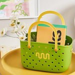 panier rangement multicolore imperméable perforations vague ludique enfants porte objet