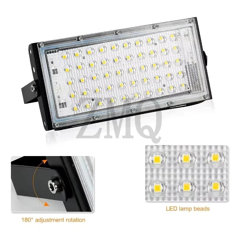 projecteur led extérieur moderne noir blanc couleurs éclairage jardin led opaque certifications multiples