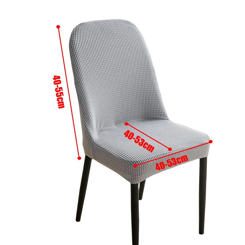housses chaise peluche grise carreaux moderne polyester élasthanne banquet mariage salle manger fauteuil