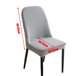 housses chaise peluche grise carreaux moderne polyester élasthanne banquet mariage salle manger fauteuil