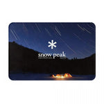tapis bain blanc logo snow peak moderne imperméable antislip polyester coton knits classic minimaliste