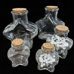 bouteilles étoile transparentes coeurs opalescentes blanches capsules liège vintage decoration mariage anniversaire loisirs créatifs