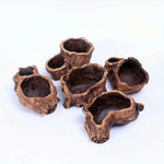 cache pots tronc d'arbre texture bois naturelle rustique marron brun opacité fleur pot ciment