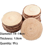 tranches bois naturel marron clair décoration peinture 16cm diamètre rustic artisanal