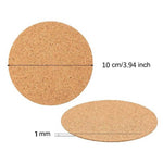 coasters marron clair texture naturelle adhésifs simples rustiques 10cm ronds carrés