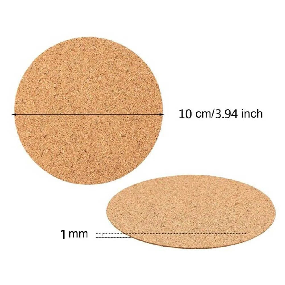 coasters marron clair texture naturelle adhésifs simples rustiques 10cm ronds carrés