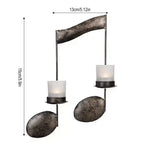 support bougies moderne noir notes musicales bougies non fournies chambre salon decoration murale française