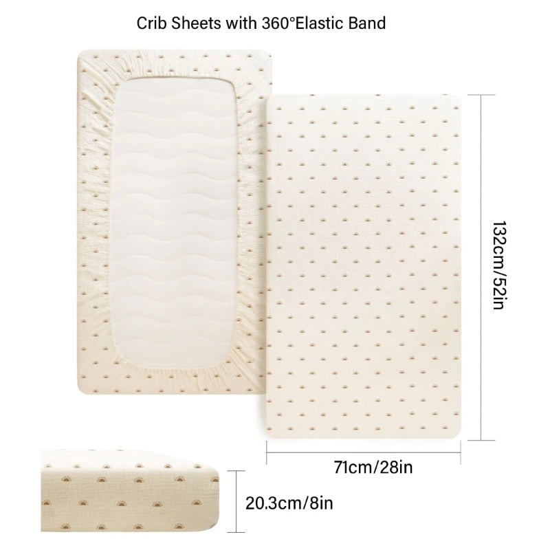 draps lit bébé coton doux imprimés fleurs points rose pâle vert pastel