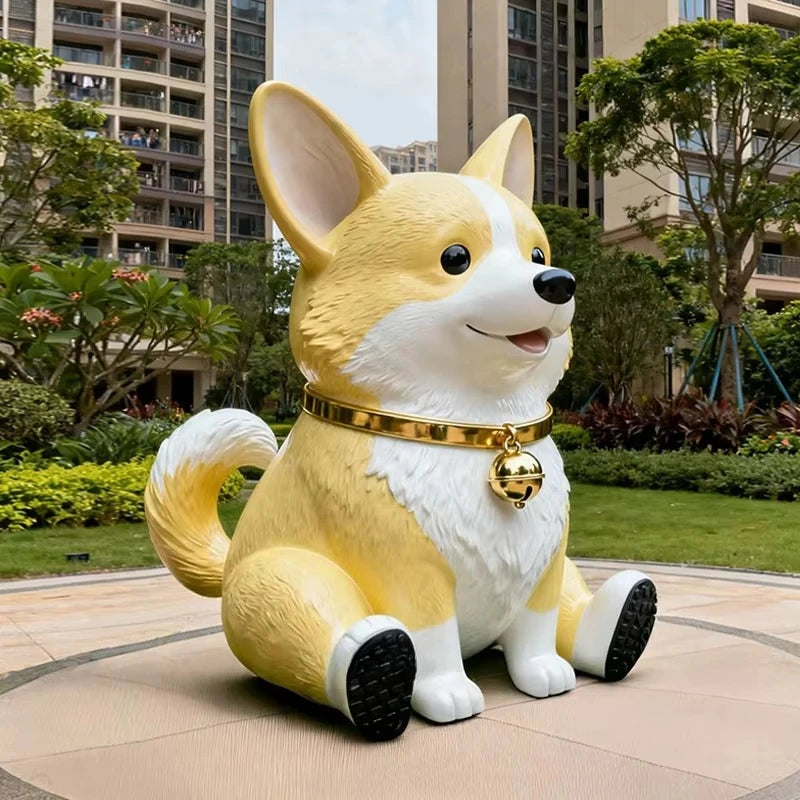 statues extérieures animaux dessin animé panda chien chat écureuil renard ours décoration jardin