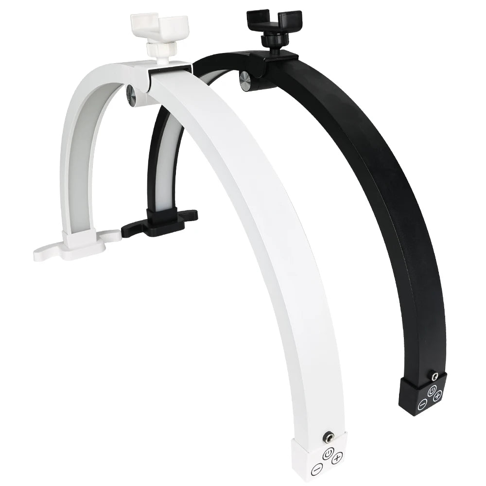 lampe maquillage blanc noir réglable tactile 3200k 5600k clips téléphone minimaliste