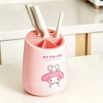 pot ustensiles hello kitty rose dessin animé moderne couteaux cuillères assiette rangement cuisine plastique