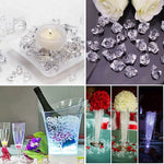pierres décoratives transparentes multicolores facettées brillantes modernes fêtes mariages vases artisanat maison