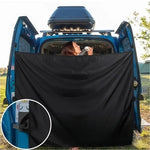 rideau porte arrière van noir opaque clips moderne confidentialité rangement camping