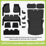 tapis sol voiture tesla model noir rayures horizontales moderne clips protection pieds