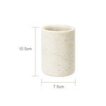 ensemble salle bain marbre blanc doré plateau distributeur savon accessoires