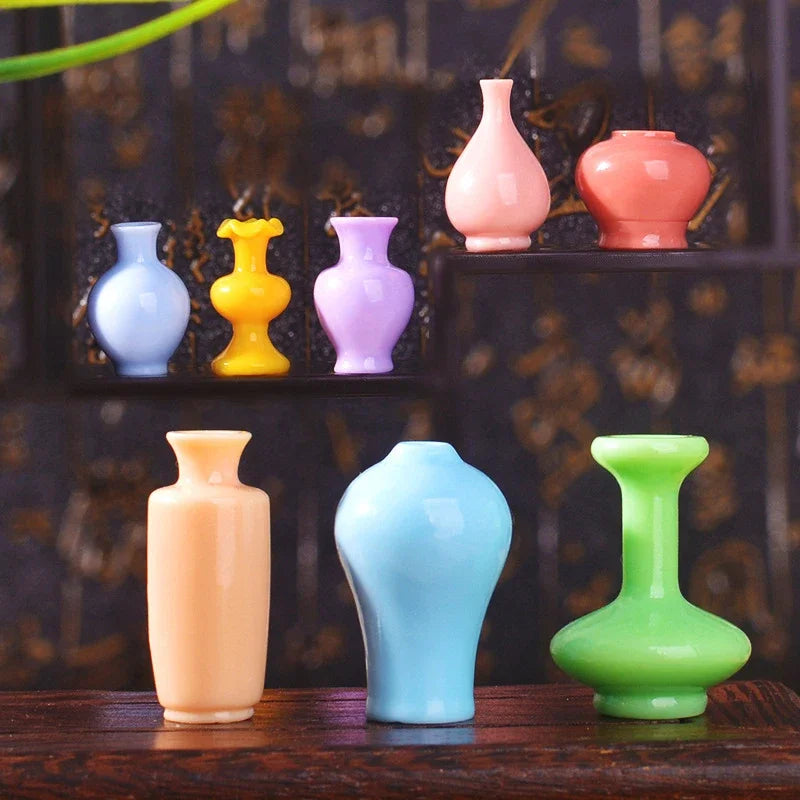 vases résine couleur verte bleue rose orange violet beiges modernes ornement cuisine bricolage accessoires
