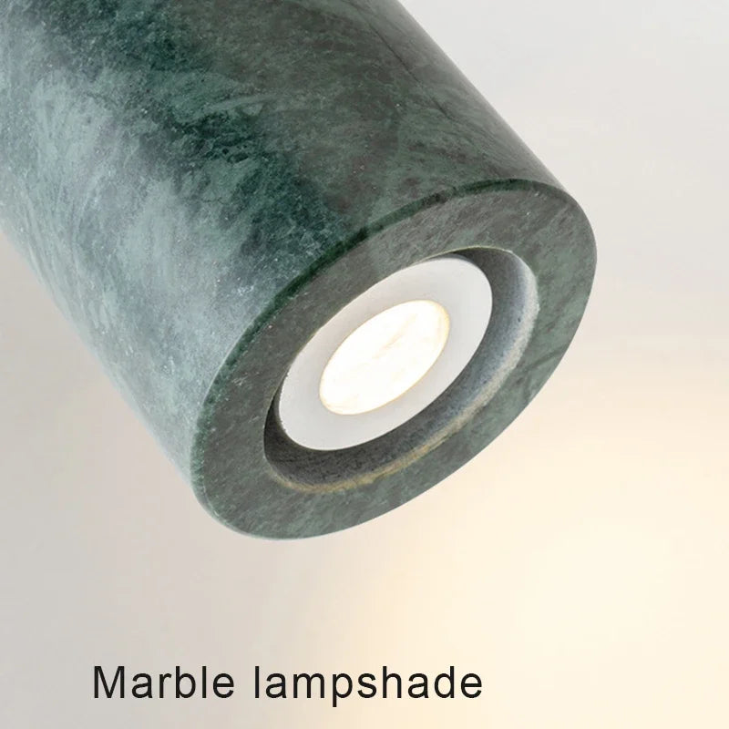 lampe suspendue marbre or veines moderne 100cm hauteur 5w led gu10