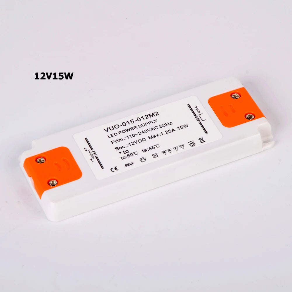 transformateur led ultrafin 12v 24v blanc orange moderne terminal blocks 12w 15w 30w 50w