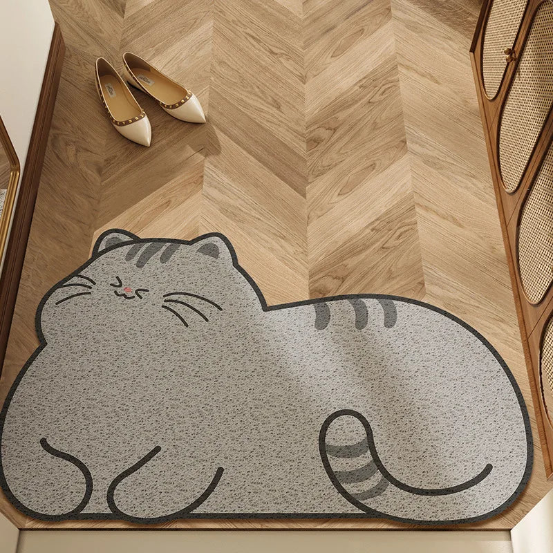 tapis salle bain antidérapant motifs animaux polyester microfibre blanc noir gris beige marron opacité