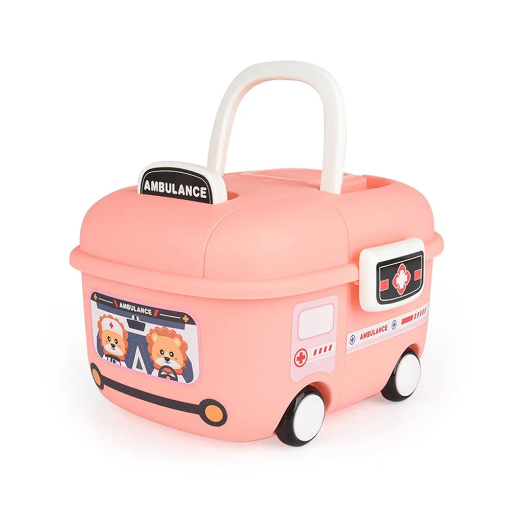 boîtes rangement réutilisables couleurs rose bleu rouge orange motif cartoon poignée amovible