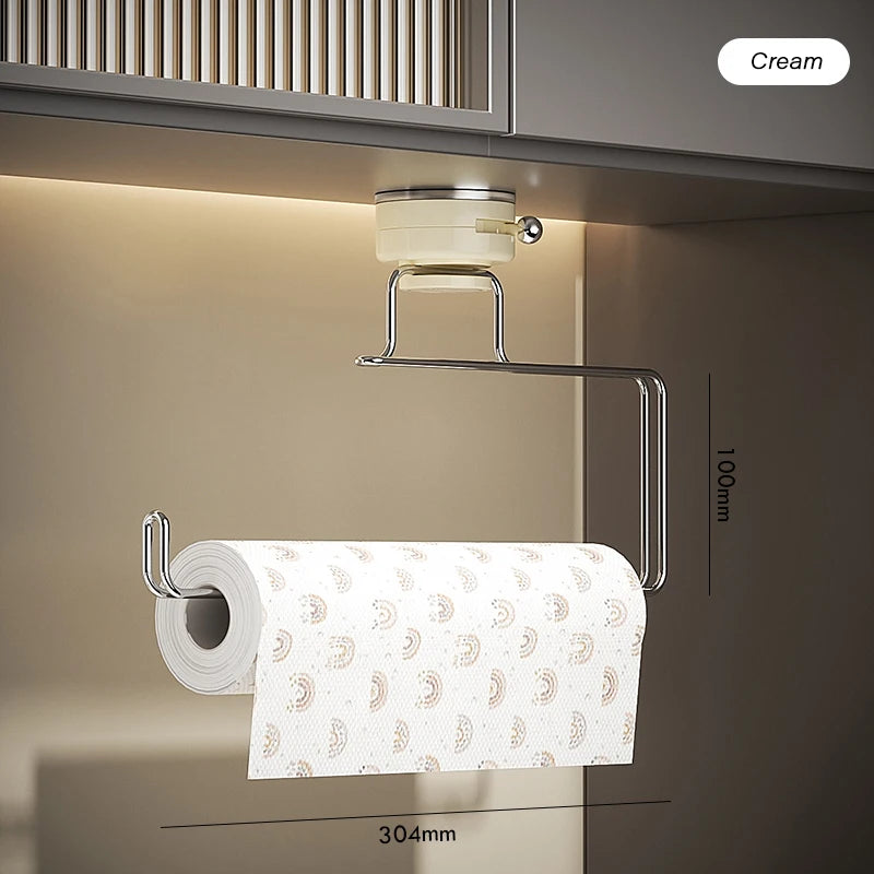 porte serviettes ventouse acier inoxydable transparent moderne crème noir géométrique cuisine rangement minimaliste